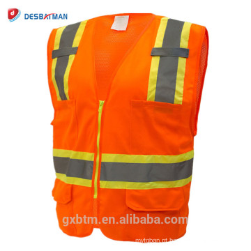 China Wholesale Classe Industrial 2 Equipamentos de Segurança de Alta Visibilidade Trabalhando Reflective Vest Oi Vis Rescue Vest Amarelo Laranja